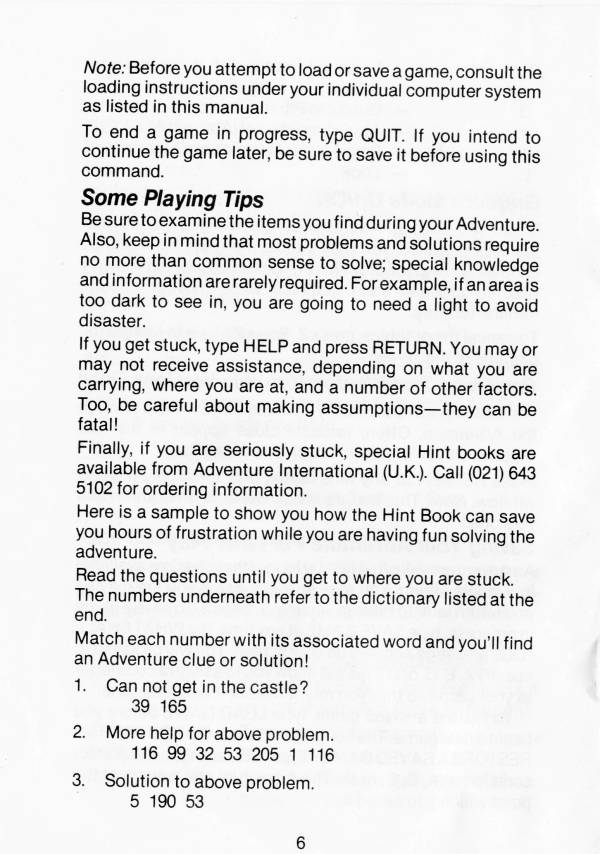 Instructions page 6