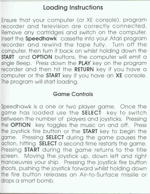 Instructions page 1