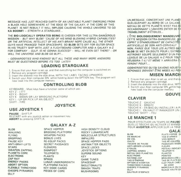 Instructions page 1