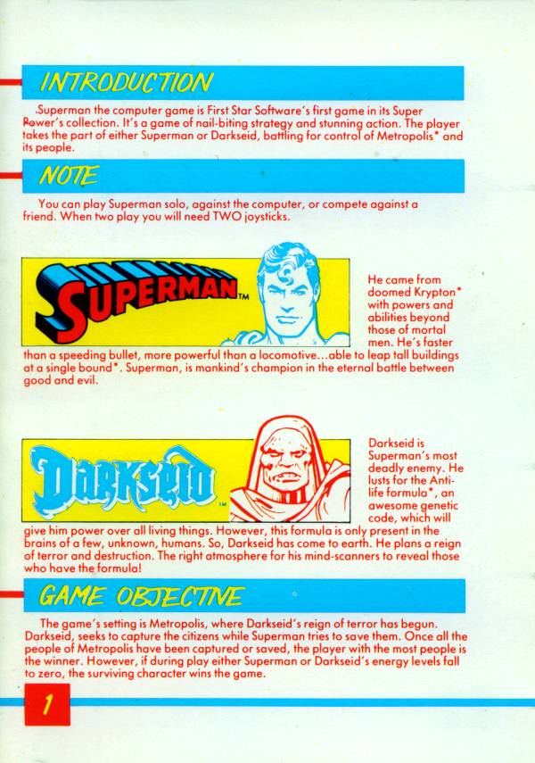 Instructions page 1