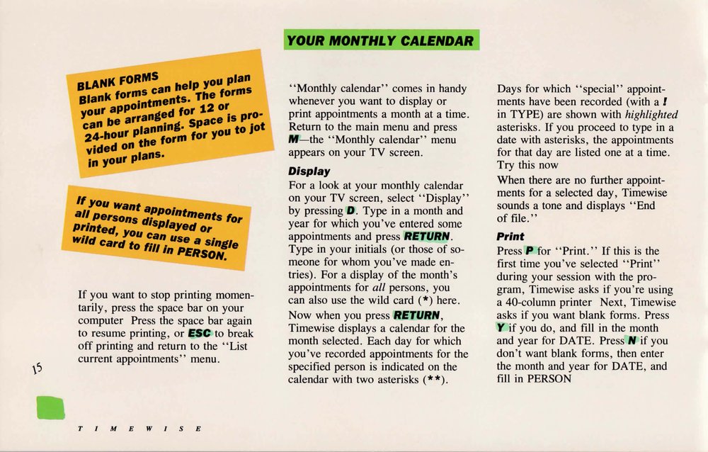 Instructions page 18