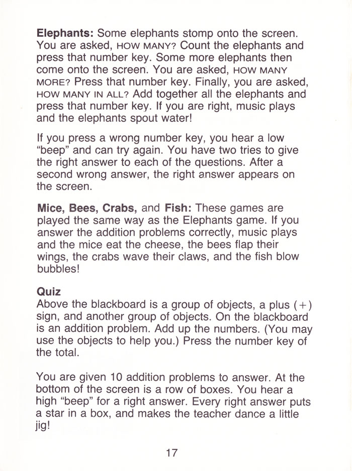 Instructions page 18
