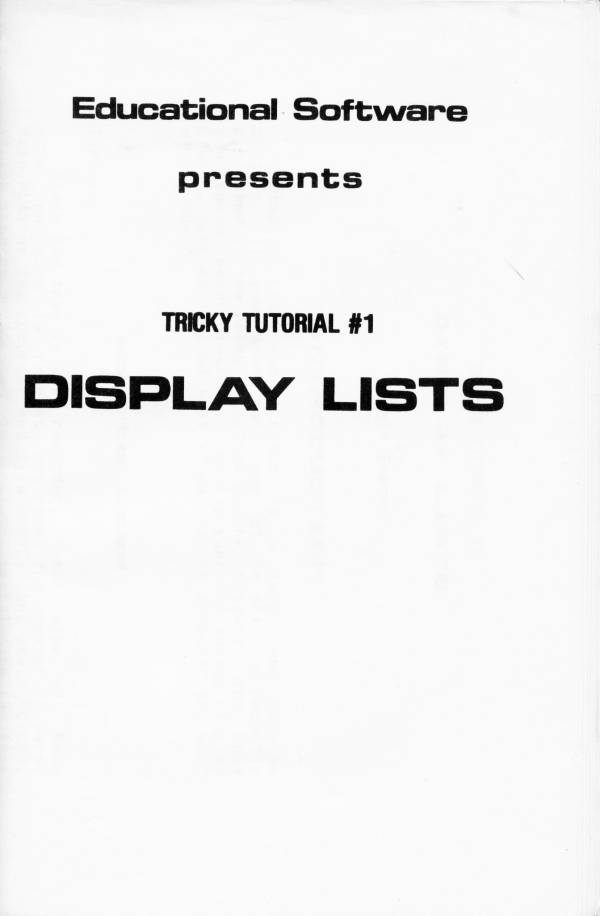 Instructions page 1
