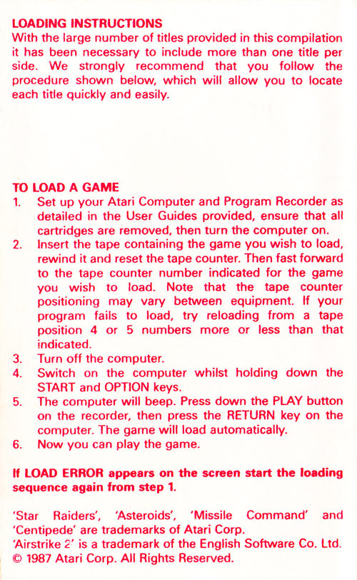 Instructions page 1