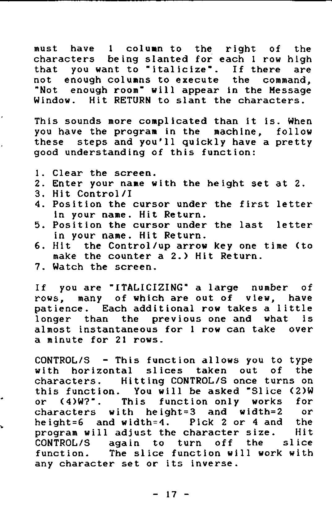 Instructions page 21