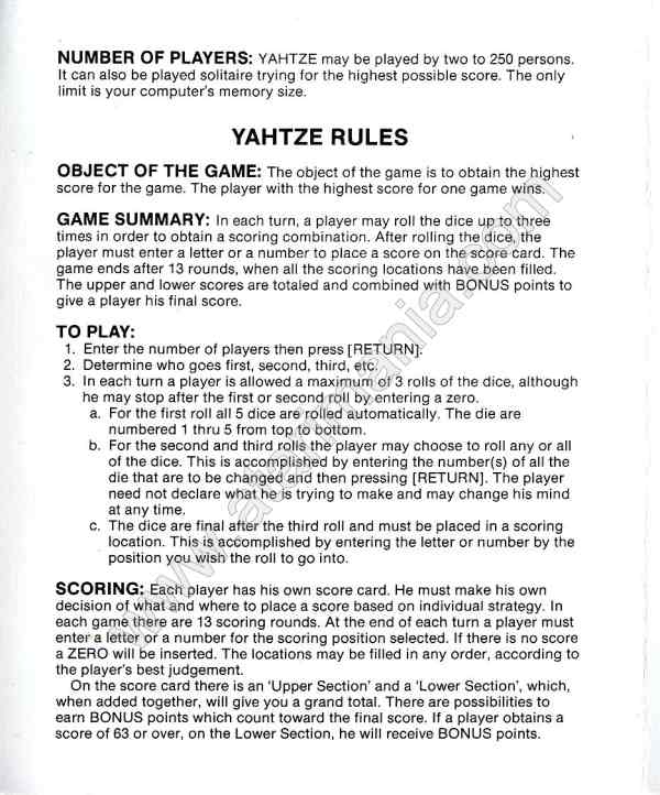 Instructions page 1