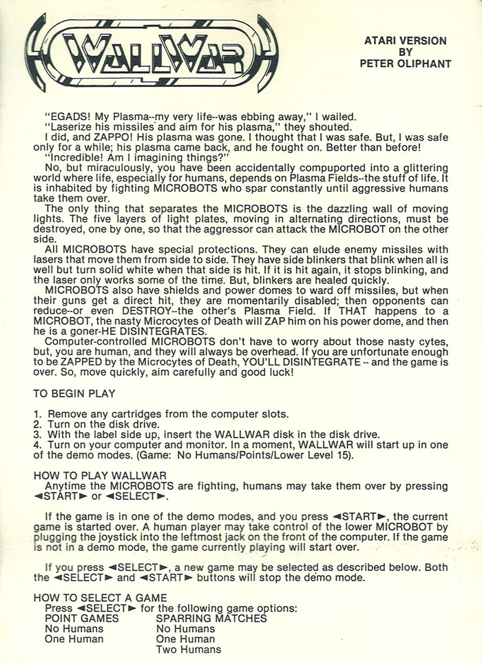 Instructions page 1