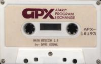 Math Mission Atari tape scan