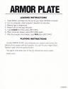 Armor Plate Atari instructions