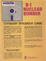 B-1 Nuclear Bomber Atari disk scan
