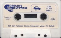 Car Costs Atari tape scan