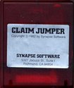 Claim Jumper Atari cartridge scan