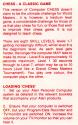 Computer Chess Atari instructions