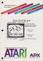 Equestrian Atari disk scan