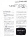 European Countries and Capitals Atari instructions