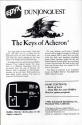 Dunjonquest - The Keys of Acheron Atari disk scan