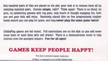 Mah Jong Atari disk scan