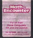 Math Encounter Atari cartridge scan