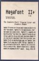MegaFont II+ Atari disk scan
