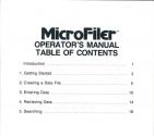 MicroFiler Atari instructions