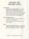 Monkey See, Monkey Spell Atari instructions