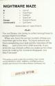Nightmare Maze Atari instructions