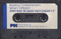 Reading Comprehension: What's Different? Atari tape scan