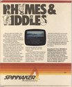 Rhymes and Riddles Atari disk scan
