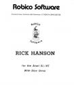 Rick Hanson Atari instructions