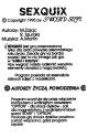 Sex Quix Atari instructions