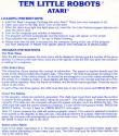 Ten Little Robots Atari instructions
