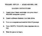 Volcano Atari instructions
