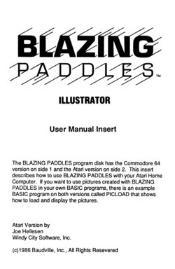 Atari supplement manual