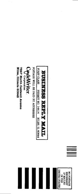 Codewriter Envelope