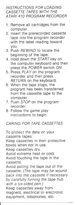 cassette loading instructions