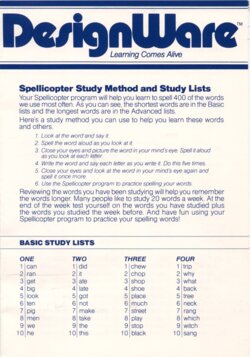 spellicopter study method and study lists