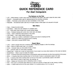 quick reference card