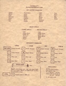 player reference card