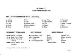 atari reference card