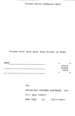 warranty card