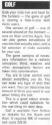 Golf Article
