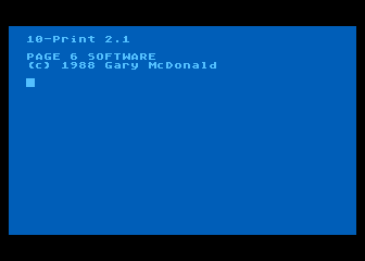 10-Print atari screenshot