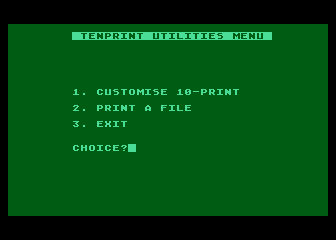 10-Print atari screenshot