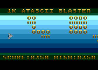 1K ATASCII Blaster / Floppy Bird atari screenshot