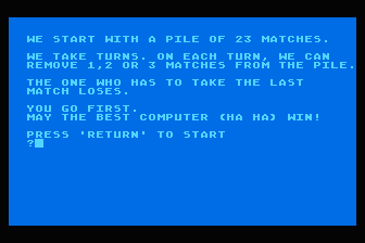 23 Matches atari screenshot