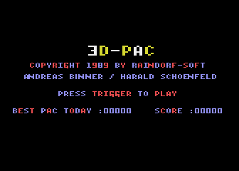 3-D Pac Plus atari screenshot