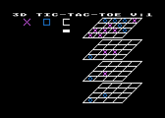 3-D Tic-Tac-Toe atari screenshot