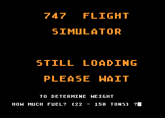 747 Flight Simulator atari screenshot