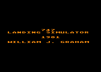 747 Landing Simulator atari screenshot