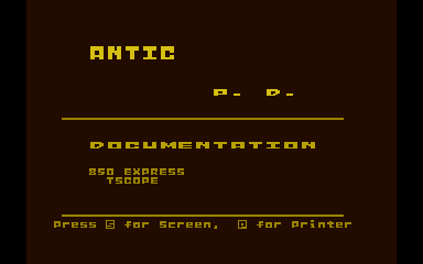 850 Express/Tscope atari screenshot
